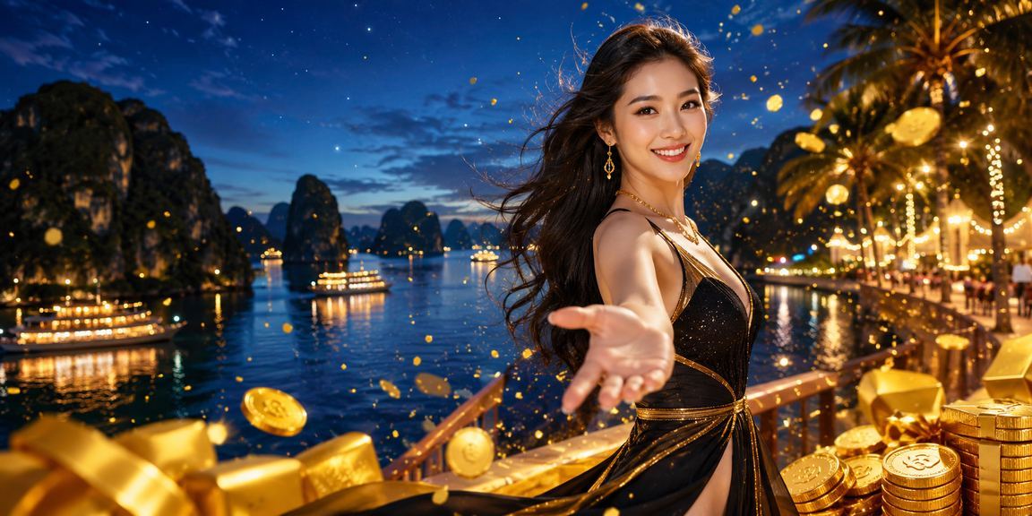 Cảnh người chơi tham gia sự kiện nhận thưởng tại Hạ Long